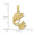 Image of 10K Yellow Gold Polished Bass Fish Pendant