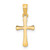 Image of 10K Yellow Gold Polished Beveled Cross w/ Round tips Pendant