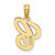 Image of 10k Yellow Gold Polished C Script Initial Pendant
