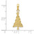 Image of 10k Yellow Gold Polished Christmas Tree Pendant 10M482