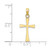 Image of 10K Yellow Gold Polished Cross Pendant 10K8481