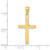 Image of 10k Yellow Gold Polished Cross Pendant 10XR564