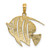Image of 10K Yellow Gold Polished Cut-Out Fish Pendant