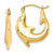 Image of 21.97mm 10k Yellow Gold Polished Dolphin Hoop Earrings