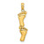 Image of 10K Yellow Gold Polished Double Vertical Feet Pendant