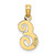 Image of 10k Yellow Gold Polished E Script Initial Pendant