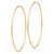 Image of 64mm 10k Yellow Gold Polished Endless Tube Hoop Earrings 10T971