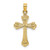 Image of 10K Yellow Gold Polished Engraved Cross Pendant