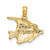 Image of 10K Yellow Gold Polished Engraved FISH Pendant 10K7669