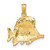 Image of 10K Yellow Gold Polished Engraved Fish Pendant 10K7684