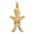 Image of 10K Yellow Gold Polished Full Body Boy Pendant