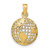Image of 10K Yellow Gold Polished Globe Pendant 10D1208
