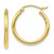 Image of 20mm 10k Yellow Gold Polished Hinged Hoop Earrings TA02