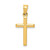 Image of 10K Yellow Gold Polished Hollow Cross Pendant