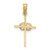 Image of 10k Yellow Gold Polished Infinity Circles Cross Pendant