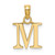 Image of 10k Yellow Gold Polished M Block Initial Pendant