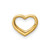 Image of 10k Yellow Gold Polished Mini Floating Heart Slide Pendant