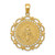 Image of 10K Yellow Gold Polished Miraculous Medal With Scallop Frame Pendant