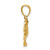 Image of 10k Yellow Gold Polished Open-Backed Bass Fish Pendant