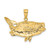 Image of 10k Yellow Gold Polished Open-Backed Bass Fish Pendant