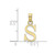 Image of 10k Yellow Gold Polished S Block Initial Pendant