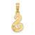 Image of 10k Yellow Gold Polished S Script Initial Pendant