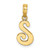 Image of 10k Yellow Gold Polished S Script Initial Pendant