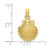 Image of 10K Yellow Gold Polished Scallop Shell Pendant