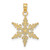 Image of 10K Yellow Gold Polished Snowflake Pendant 10K4743
