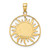 Image of 10K Yellow Gold Polished Sun with Moon & Star Pendant