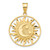 Image of 10K Yellow Gold Polished Sun with Moon & Star Pendant