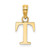 Image of 10k Yellow Gold Polished T Block Initial Pendant