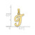 Image of 10k Yellow Gold Polished T Script Initial Pendant