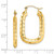 Image of 10k Yellow Gold Polished Textured Rectangle Hoop Earrings 10TC413