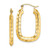 Image of 10k Yellow Gold Polished Textured Rectangle Hoop Earrings 10TC413