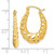 Image of 24.97mm 10k Yellow Gold Polished Twisted Hollow Hoop Earrings