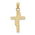 Image of 10K Yellow Gold Polished W/ Banner Cross Pendant