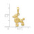 Image of 10k Yellow Gold Poodle Dog Pendant