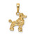 Image of 10k Yellow Gold Poodle Dog Pendant