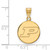 Image of 10K Yellow Gold Purdue Medium Disc Pendant by LogoArt (1Y032PU)