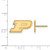 10K Yellow Gold Purdue X-Small Post Earrings by LogoArt (1Y008PU)