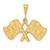 Image of 10K Yellow Gold Racing Flags Pendant