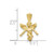 Image of 10K Yellow Gold Satin & Diamond-cut Angel Pendant