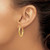 Image of 25mm 10k Yellow Gold Satin & Shiny-Cut 3mm Round Hoop Earrings 10TC289