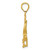 Image of 10K Yellow Gold Satin Diamond-cut Eagle Pendant