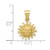 Image of 10K Yellow Gold Satin Diamond-cut Sun Pendant