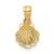 Image of 10K Yellow Gold Scallop Shell Pendant 10K2965