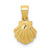 Image of 10K Yellow Gold Scallop Shell Pendant 10K2965