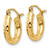 Image of 8mm 10k Yellow Gold Shiny-Cut 3mm Round Hoop Earrings 10TC268