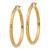 Image of 35mm 10k Yellow Gold Shiny-Cut 3mm Round Hoop Earrings 10TC269